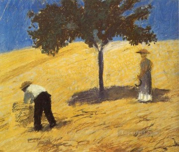 Expresionismo Painting - Árbol En El Campo De Grano Expresionista